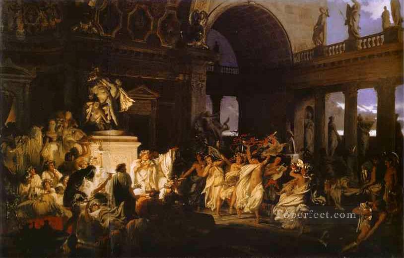 Roman Orgy in the Time of Caesars Polish Greek Roman Henryk Siemiradzki Oil Paintings